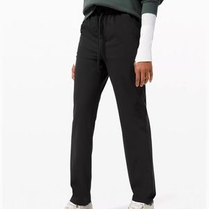 Lululemon On The Fly Drawstring Straight, Relaxed Black Pants